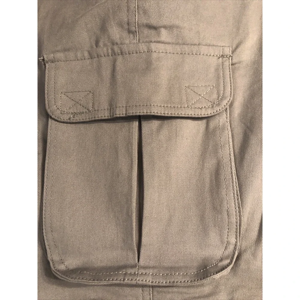 Wicked Stitch Men's 38 4 Way Flex Cargo Work‎ Active Pants Grey Flat Front NEW